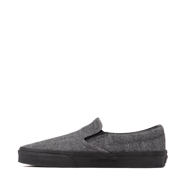 alternate view Vans Classic Slip-On Wool Skate Shoe - Gray / BlackALT1