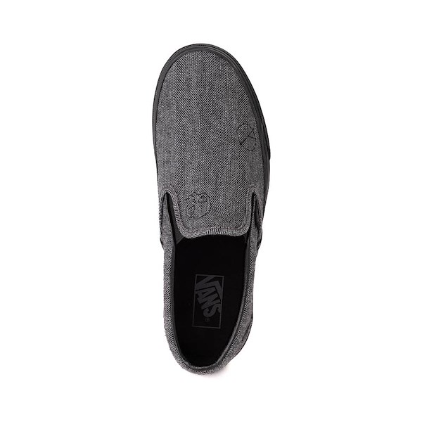 alternate view Vans Classic Slip-On Wool Skate Shoe - Gray / BlackALT2