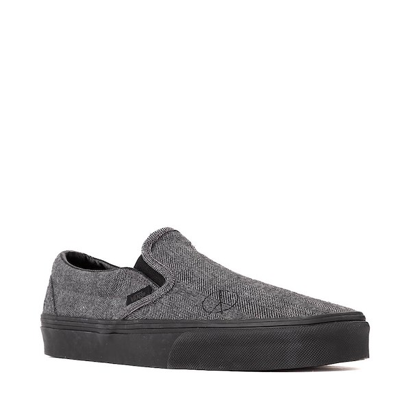 alternate view Vans Classic Slip-On Wool Skate Shoe - Gray / BlackALT5