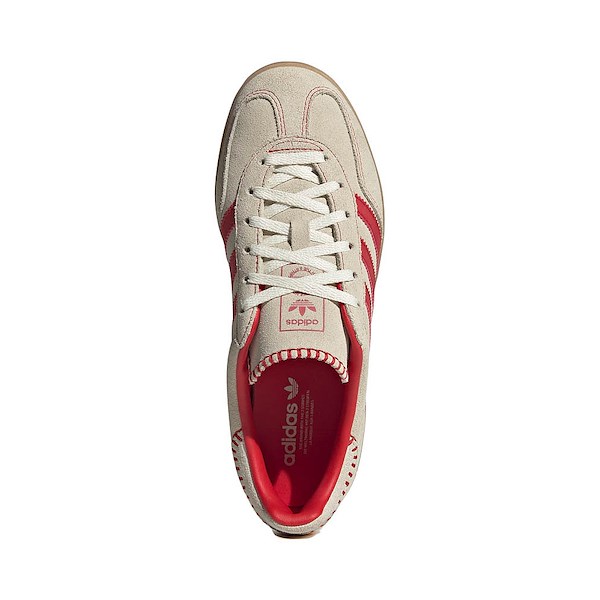 alternate view Womens adidas Gazelle Indoor Athletic Shoe - Better Scarlet / Better Scarlet / Cream WhiteALT2