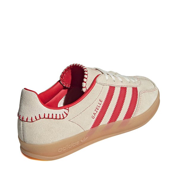 alternate view Womens adidas Gazelle Indoor Athletic Shoe - Better Scarlet / Better Scarlet / Cream WhiteALT4