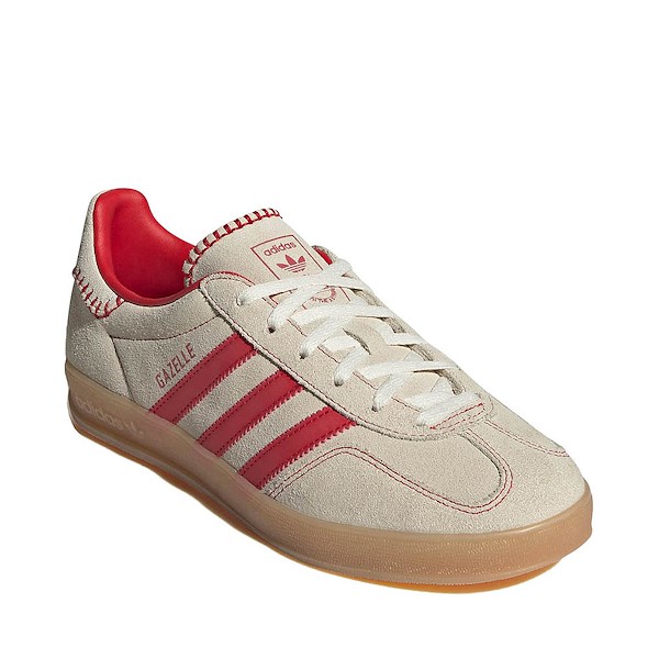 alternate view Womens adidas Gazelle Indoor Athletic Shoe - Better Scarlet / Better Scarlet / Cream WhiteALT5