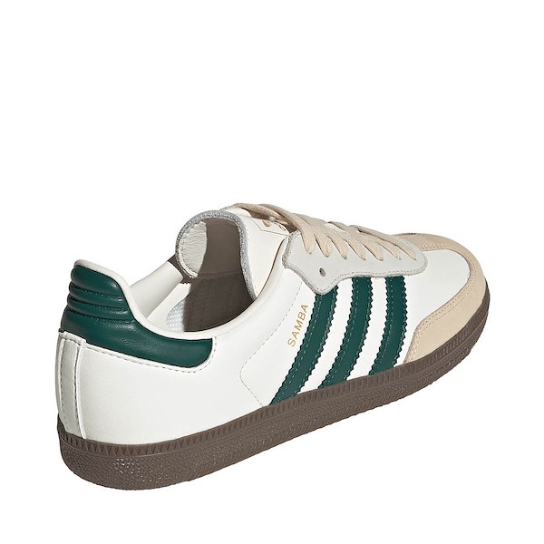 alternate view Womens adidas Samba OG Athletic Shoe - Off White / Collegiate Green / Sand StrataALT4