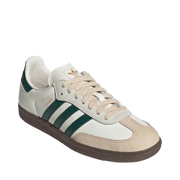 alternate view Womens adidas Samba OG Athletic Shoe - Off White / Collegiate Green / Sand StrataALT5