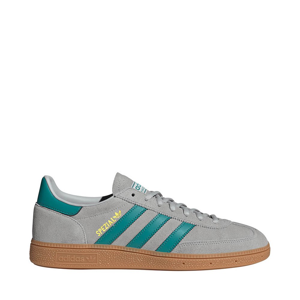Mens adidas Handball Spezial Athletic Shoe - Grey Two / Pure Teal / Gold Metallic