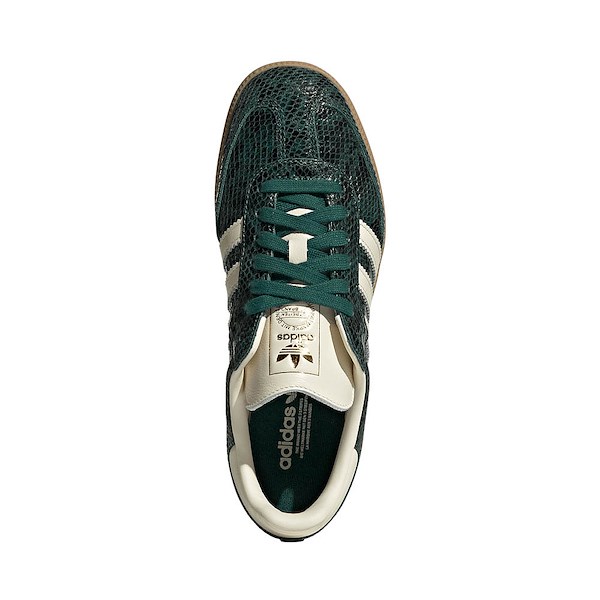 alternate view Womens adidas Samba OG Athletic Shoe - Cream White / Cream White / Collegiate GreenALT2