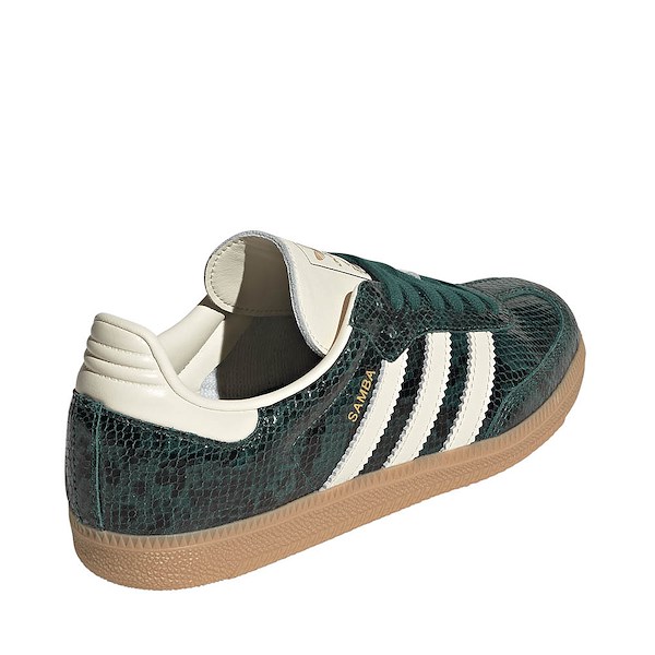alternate view Womens adidas Samba OG Athletic Shoe - Cream White / Cream White / Collegiate GreenALT4