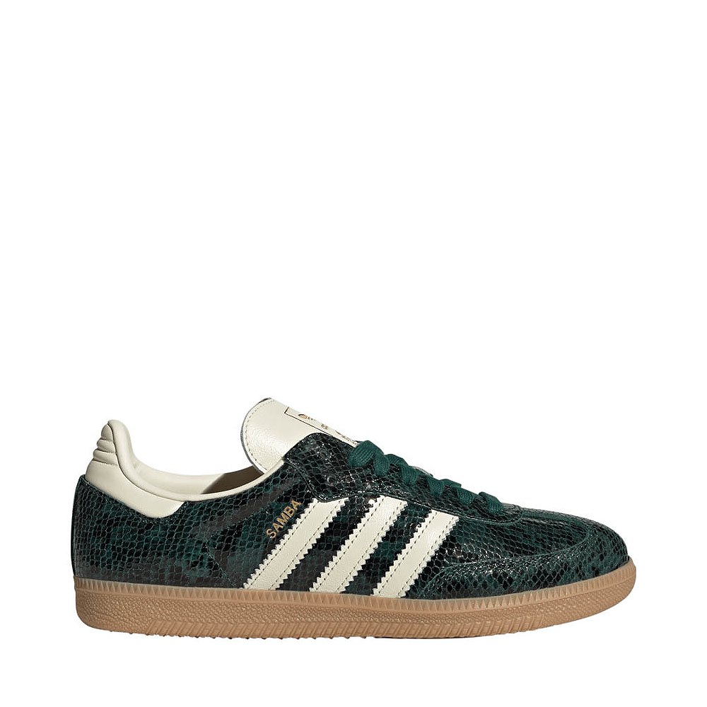 Womens adidas Samba OG Athletic Shoe - Cream White / Cream White / Collegiate Green
