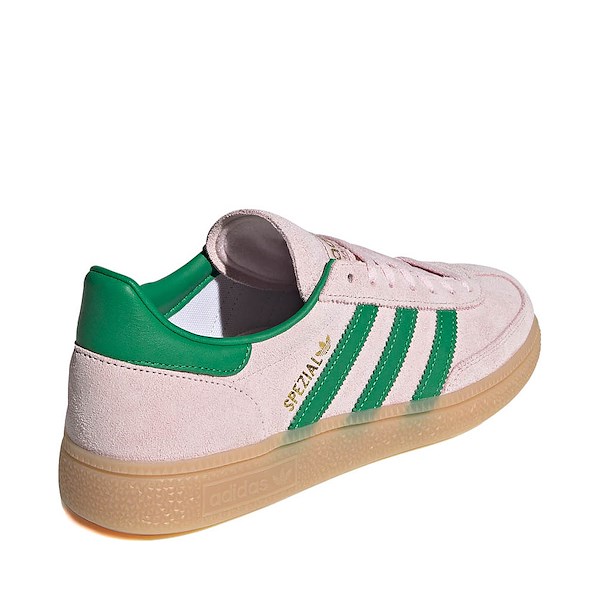 alternate view Womens adidas Handball Spezial Athletic Shoe - Clear Pink / Green / Gold MetallicALT4