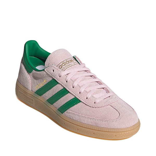 alternate view Womens adidas Handball Spezial Athletic Shoe - Clear Pink / Green / Gold MetallicALT5