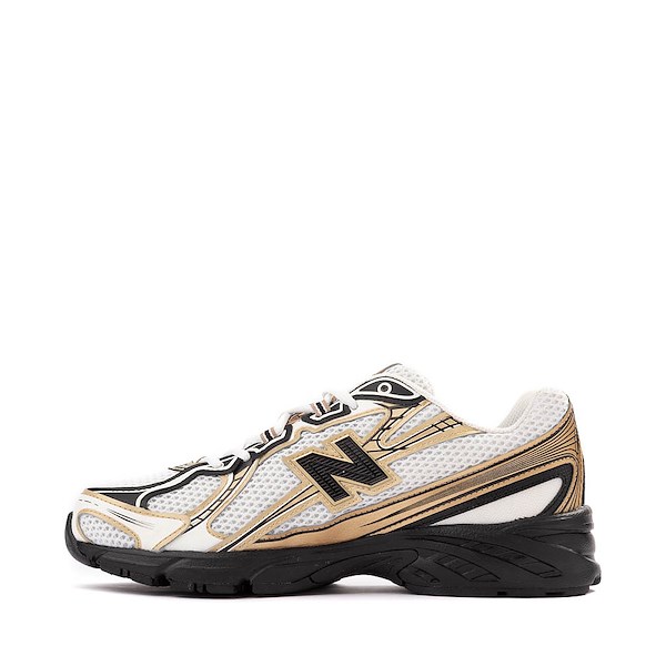 alternate view New Balance 740 Athletic Shoe - White / Gold / BlackALT1
