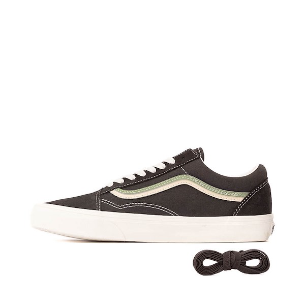 alternate view Vans Old Skool Double Stripe Skate Shoe - Black / OliveALT1