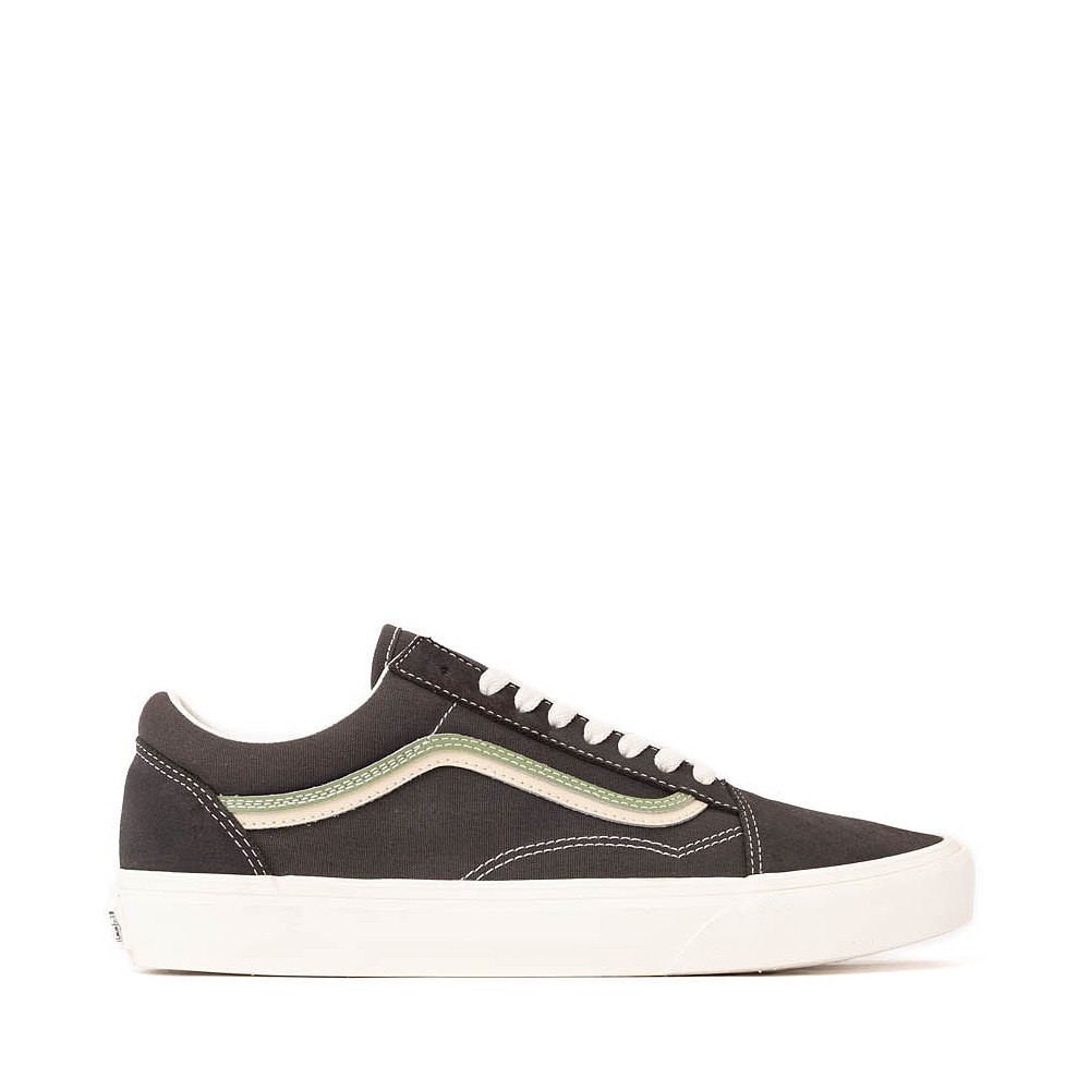 Vans Old Skool Double Stripe Skate Shoe - Black / Olive