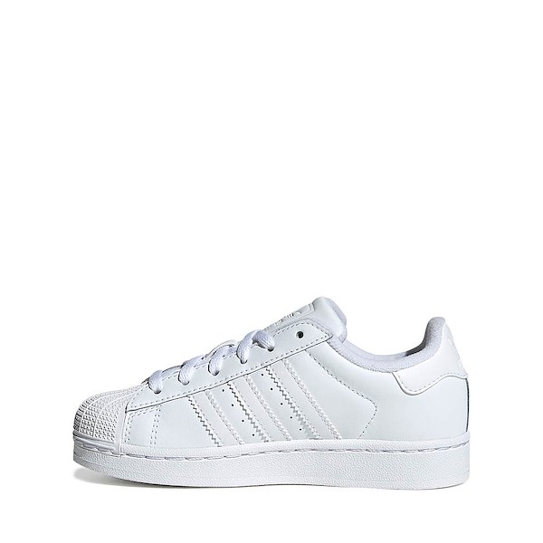 alternate view adidas Superstar II Athletic Shoe - Little Kid - White / White / WhiteALT1