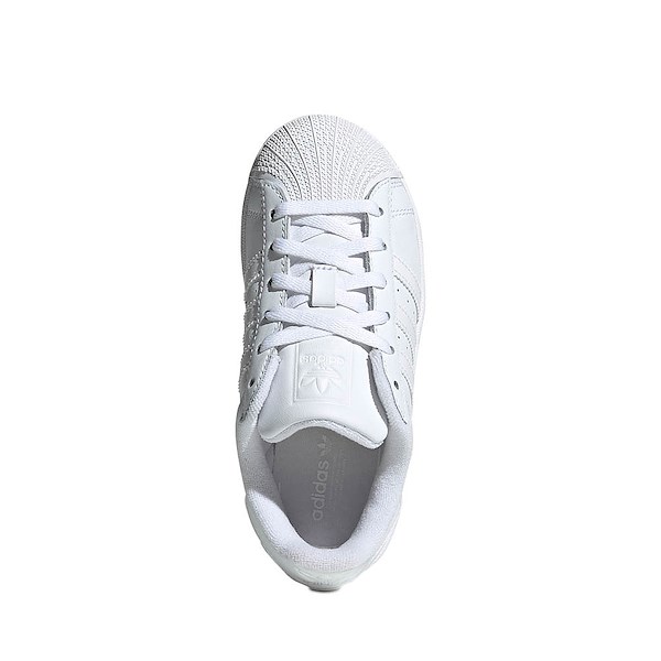 alternate view adidas Superstar II Athletic Shoe - Little Kid - White / White / WhiteALT2