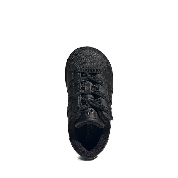 alternate view adidas Superstar II Elastic Lace Athletic Shoe - Baby / Toddler - Core Black / Core Black / Core BlackALT2