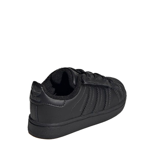 alternate view adidas Superstar II Elastic Lace Athletic Shoe - Baby / Toddler - Core Black / Core Black / Core BlackALT4