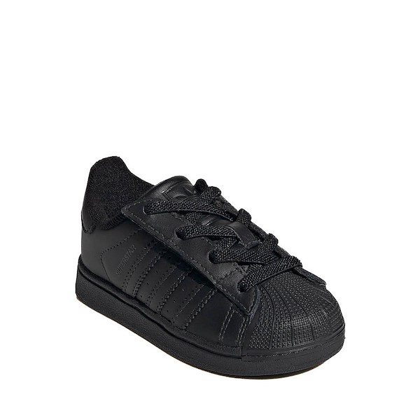alternate view adidas Superstar II Elastic Lace Athletic Shoe - Baby / Toddler - Core Black / Core Black / Core BlackALT5