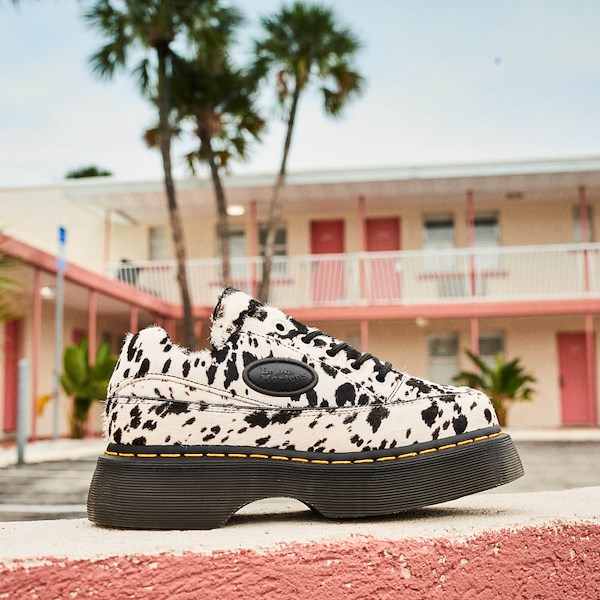 alternate view Womens Dr. Martens Buzz 5-Eye Platform Casual Shoe - DalmatianHERO