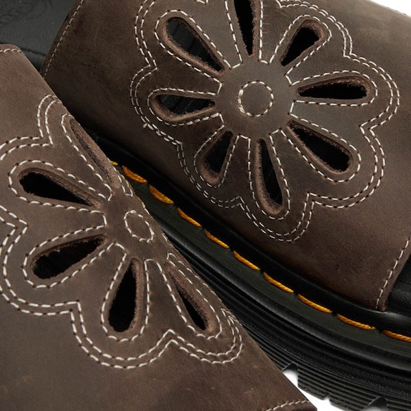 alternate view Dr. Martens Zebzag Dunnet Slide Sandal - Dark BrownALT2B