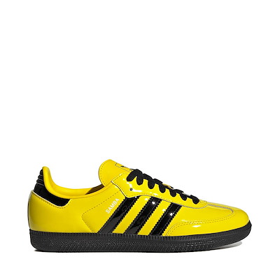 Main view of Womens adidas Samba OG Athletic Shoe - Yellow / Core Black / Silver Metallic