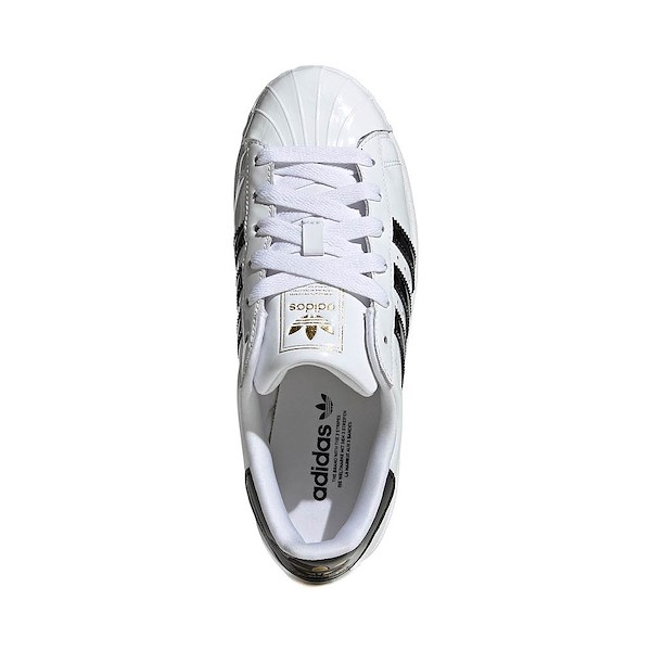 alternate view Womens adidas Superstar II Athletic Shoe - White / Core Black / Gold MetallicALT2