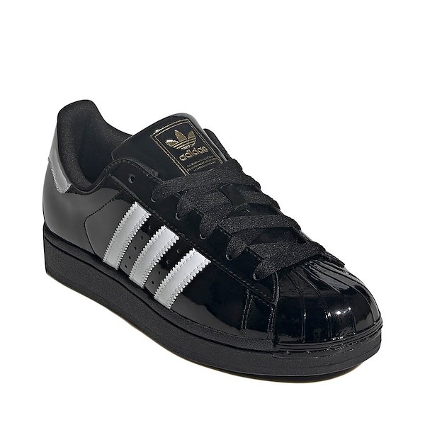 alternate view Womens adidas Superstar II Athletic Shoe - Core Black / White / Gold MetallicALT5
