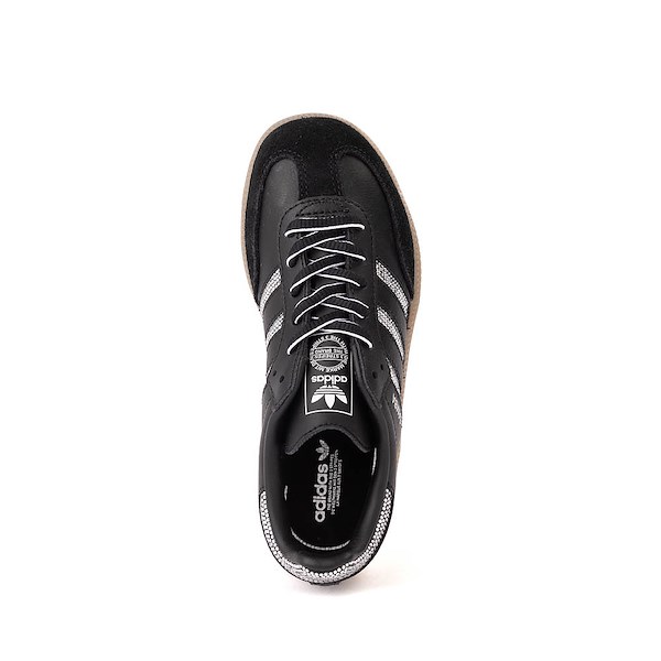 alternate view adidas Samba OG Athletic Shoe - Little Kid - Core Black / Core Black / Silver MetallicALT2