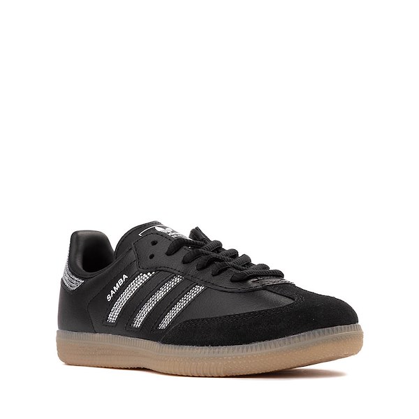 alternate view adidas Samba OG Athletic Shoe - Little Kid - Core Black / Core Black / Silver MetallicALT5