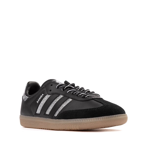 alternate view adidas Samba OG Athletic Shoe - Big Kid - Core Black / Core Black / Silver MetallicALT5