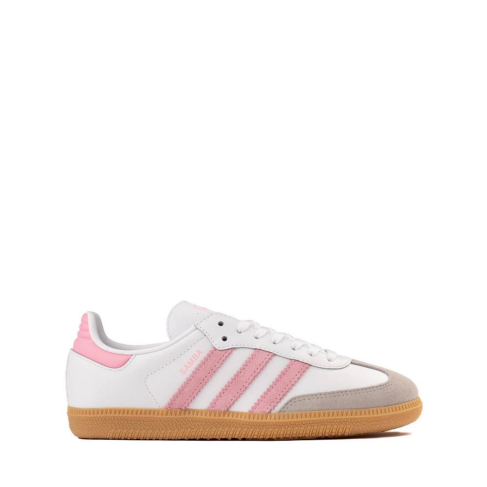 adidas Samba OG Athletic Shoe - Big Kid - White / Light Pink / Gum