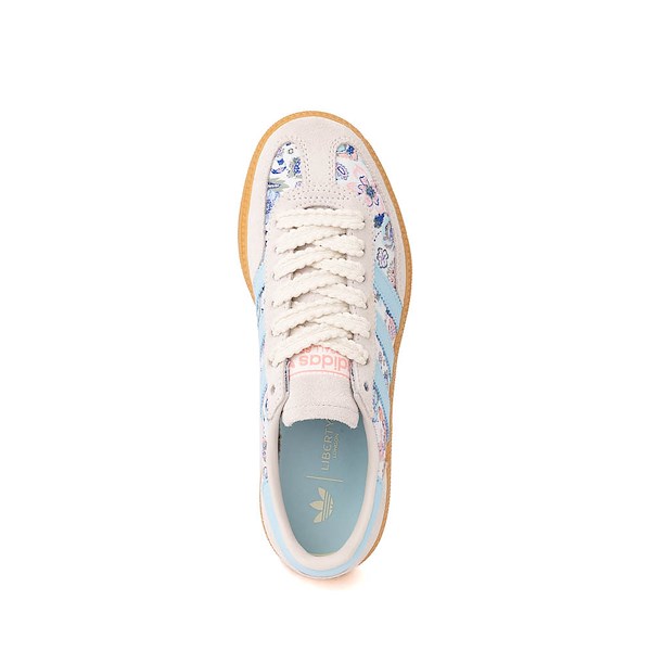 alternate view adidas x Liberty London Handball Spezial Athletic Shoe - Big Kid - Off White / Icey Blue / GumALT2