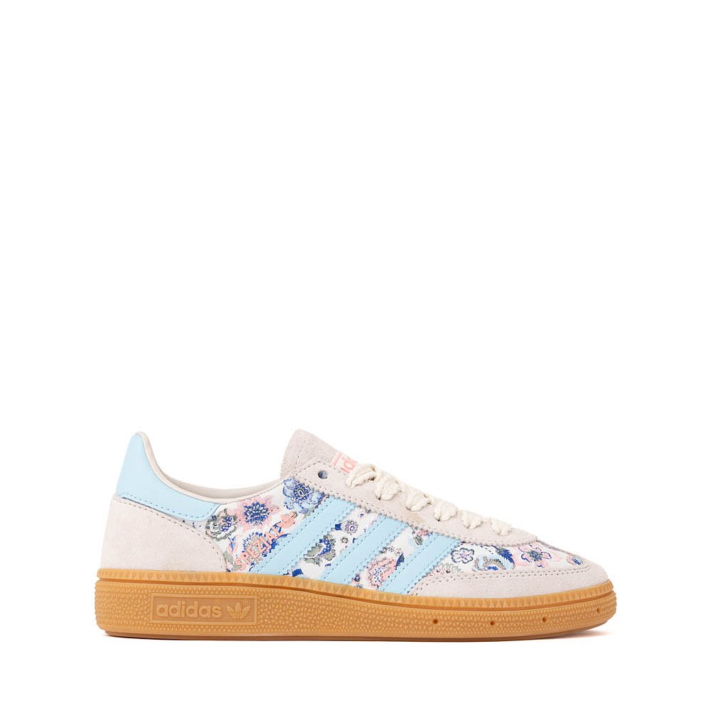 adidas x Liberty London Handball Spezial Athletic Shoe - Big Kid - Off White / Icey Blue / Gum