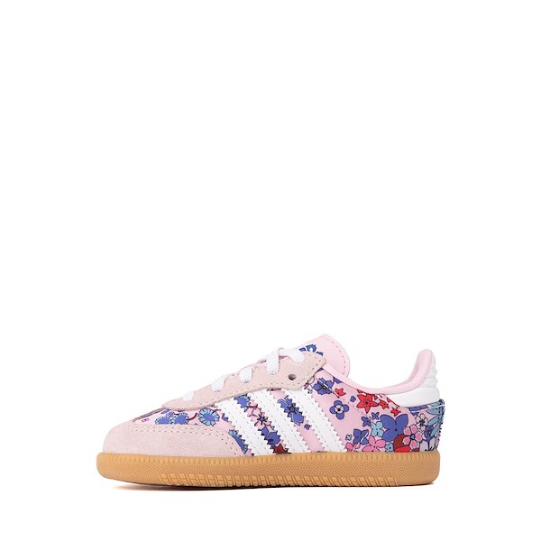 alternate view adidas x Liberty London Samba OG Comfort Closure Elastic Lace Athletic Shoe - Baby / Toddler - Clear Pink / Cloud White / GumALT1