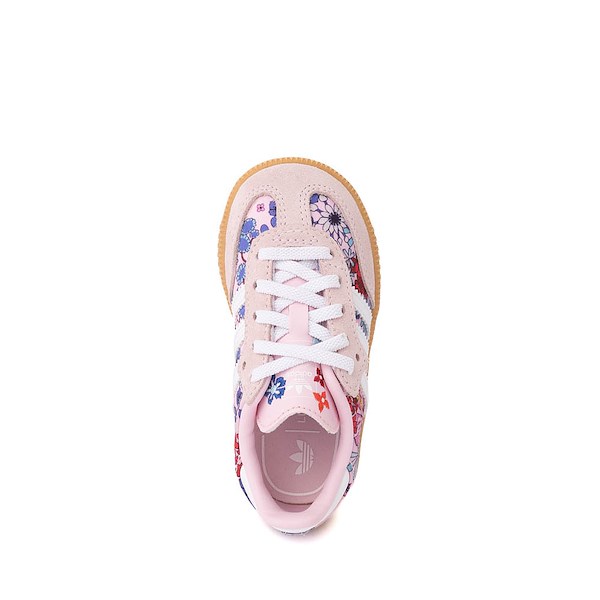 alternate view adidas x Liberty London Samba OG Comfort Closure Elastic Lace Athletic Shoe - Baby / Toddler - Clear Pink / Cloud White / GumALT2