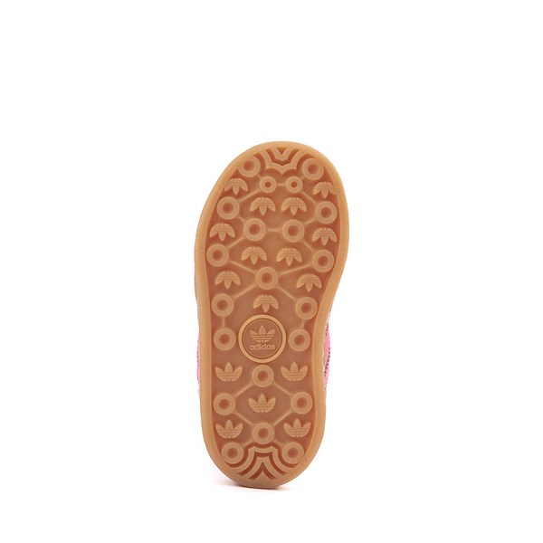 alternate view adidas Gazelle Indoor Comfort Closure Elastic Lace Athletic Shoe - Baby / Toddler - Powder Plum / Lucid Pink / GumALT3