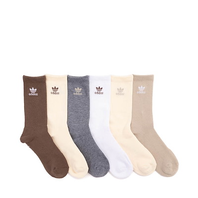 adidas Trefoil Crew Socks 6 Pack - Black / White
