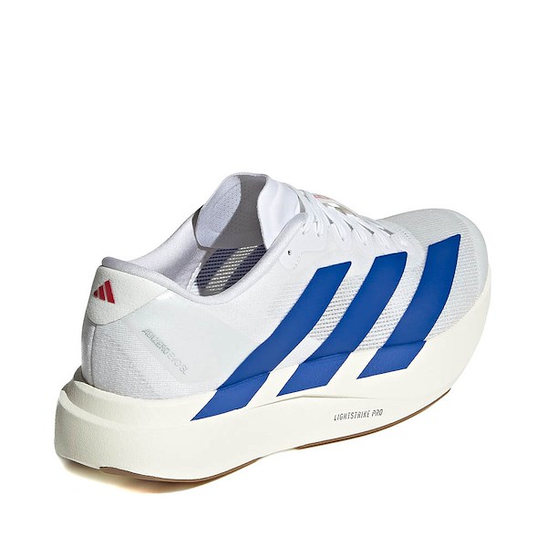 alternate view Mens adidas Adizero EVO SL Athletic Shoe - White / Team Royal Blue / Pure RubyALT4
