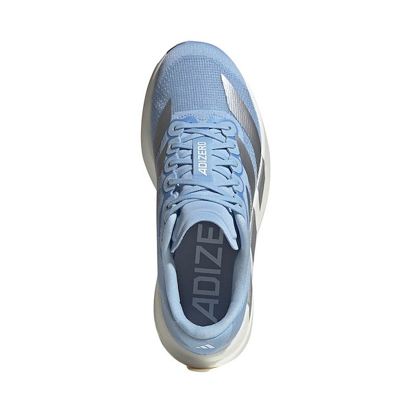 alternate view Womens adidas Adizero EVO SL Athletic Shoe - Glow Blue / Silver Metallic / WhiteALT2