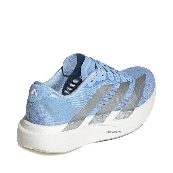 alternate view Womens adidas Adizero EVO SL Athletic Shoe - Glow Blue / Silver Metallic / WhiteALT4
