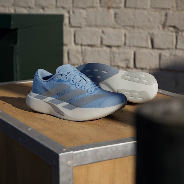 alternate view Womens adidas Adizero EVO SL Athletic Shoe - Glow Blue / Silver Metallic / WhiteHERO