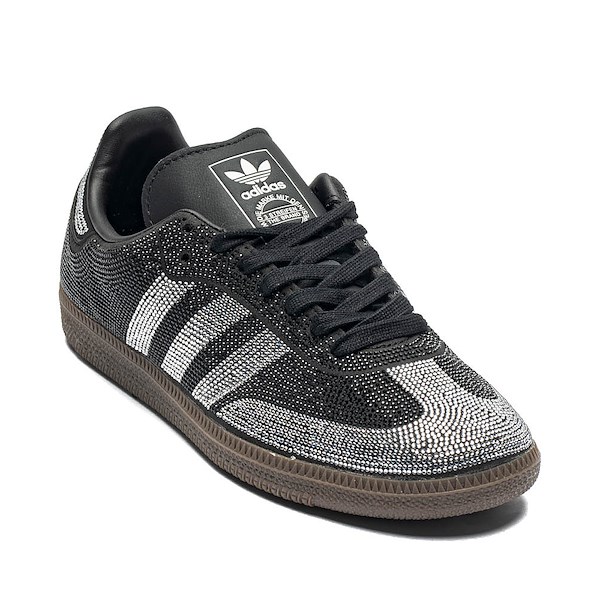 alternate view Womens adidas Samba OG Rhinestone Athletic Shoe - Core Black / Core Black / Cloud WhiteALT5