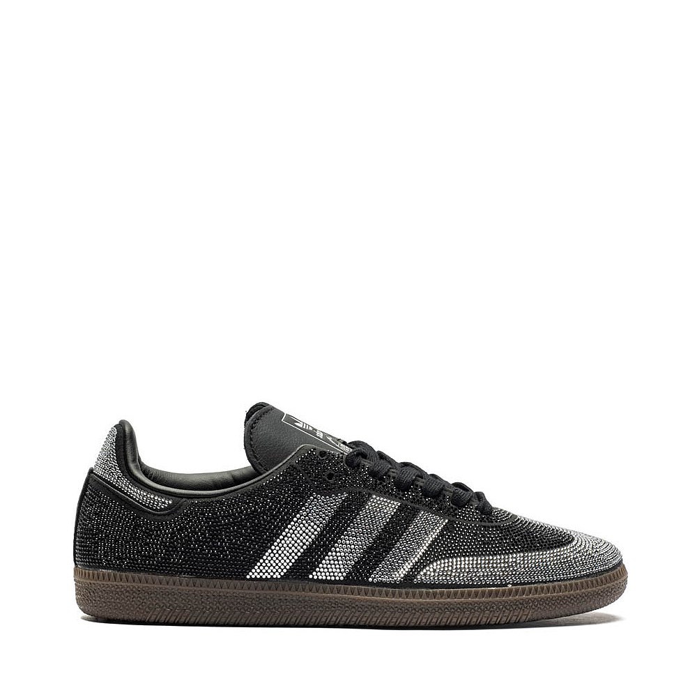 Womens adidas Samba OG Rhinestone Athletic Shoe - Core Black / Core Black / Cloud White