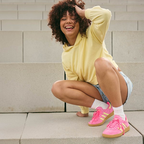 alternate view Womens adidas Handball Spezial Athletic Shoe - Lucid Pink / Almost Yellow / Gold MetallicALT1B
