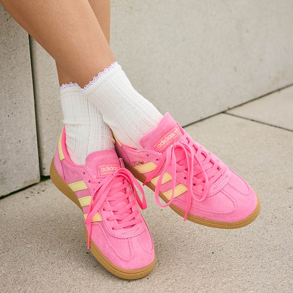 alternate view Womens adidas Handball Spezial Athletic Shoe - Lucid Pink / Almost Yellow / Gold MetallicALT1C