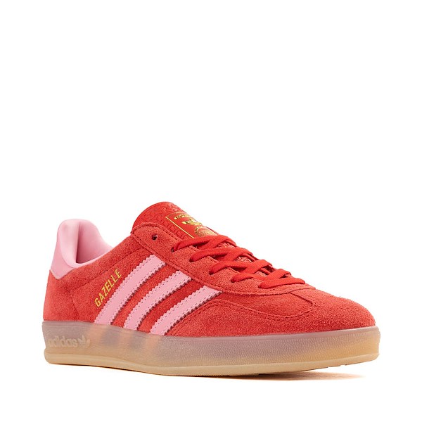 alternate view Womens adidas Gazelle Indoor Athletic Shoe - Better Scarlet / Light Pink / GumALT5