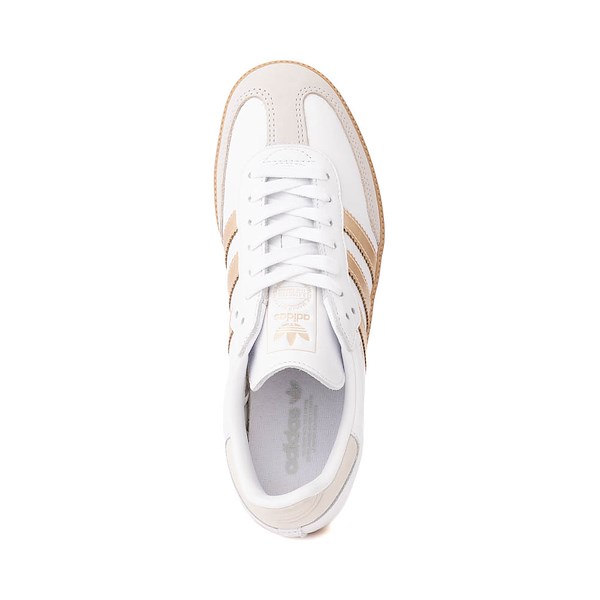 alternate view Womens adidas Samba OG Athletic Shoe - White / Wonder Gold Metallic / Grey OneALT2