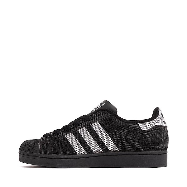 alternate view Womens adidas Superstar II Athletic Shoe - Core Black / Silver Metallic / Off WhiteALT1