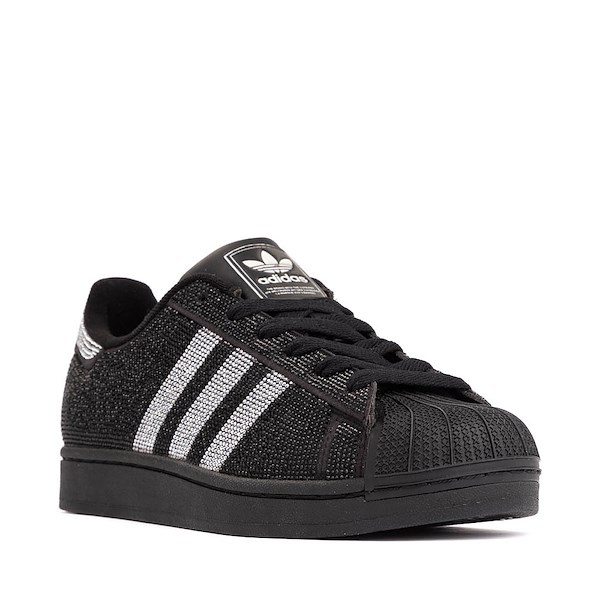 alternate view Womens adidas Superstar II Athletic Shoe - Core Black / Silver Metallic / Off WhiteALT5