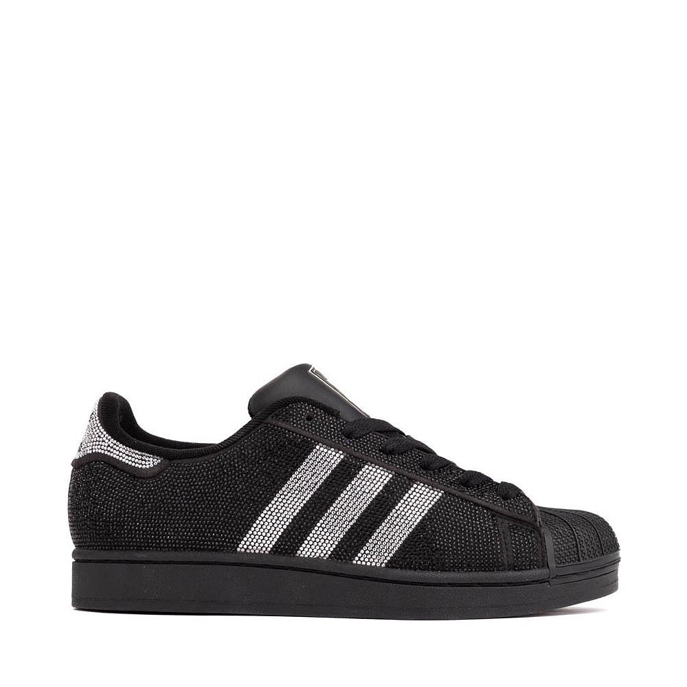 Womens adidas Superstar II Athletic Shoe - Core Black / Silver Metallic / Off White